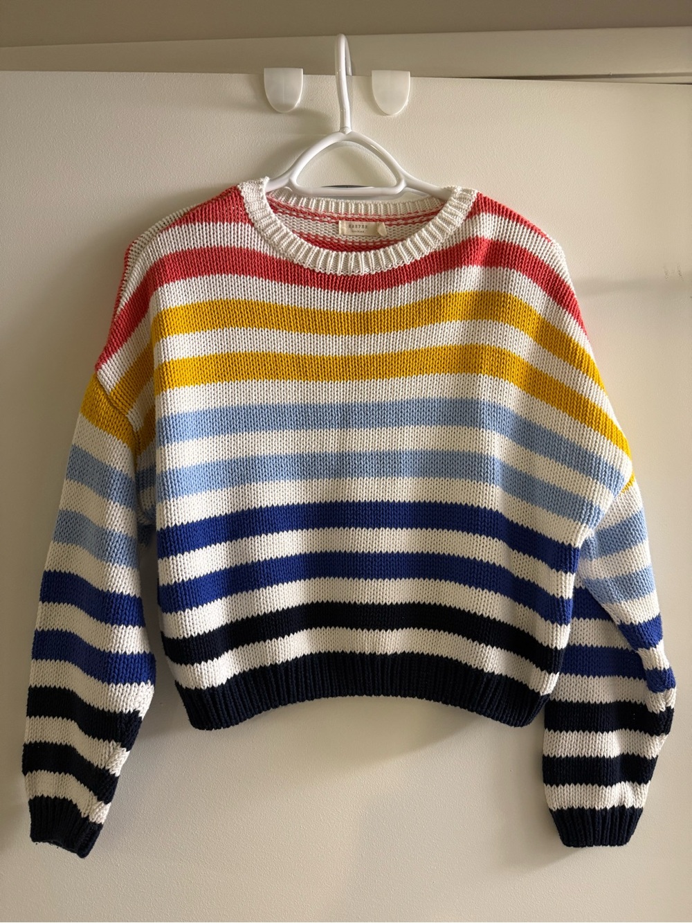 Striped Rainbow Knit Sweater, size s
